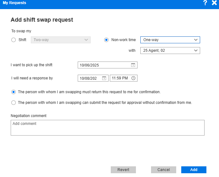 One-Way Non-Work Time
