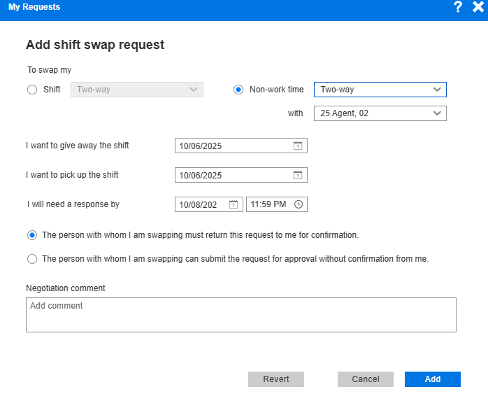 Two-Way Non-Work Time