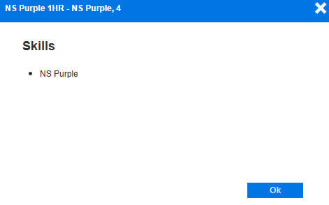 Combination of Shifts - Select Template