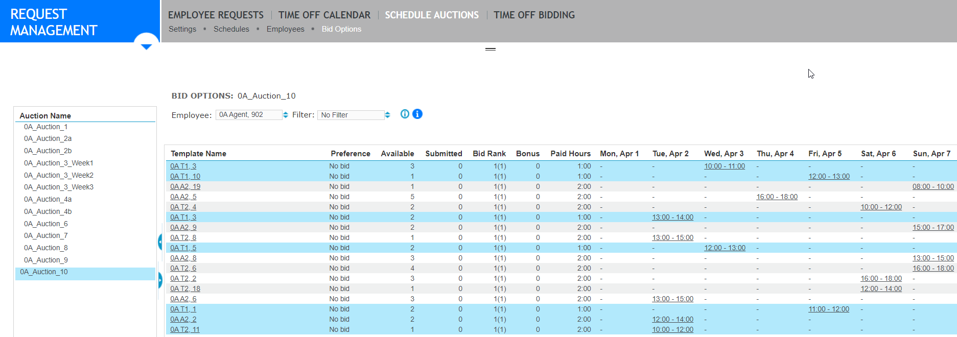 Shiftd Submit a single shift bid request for a Multiple Shifts per Day auction ...
